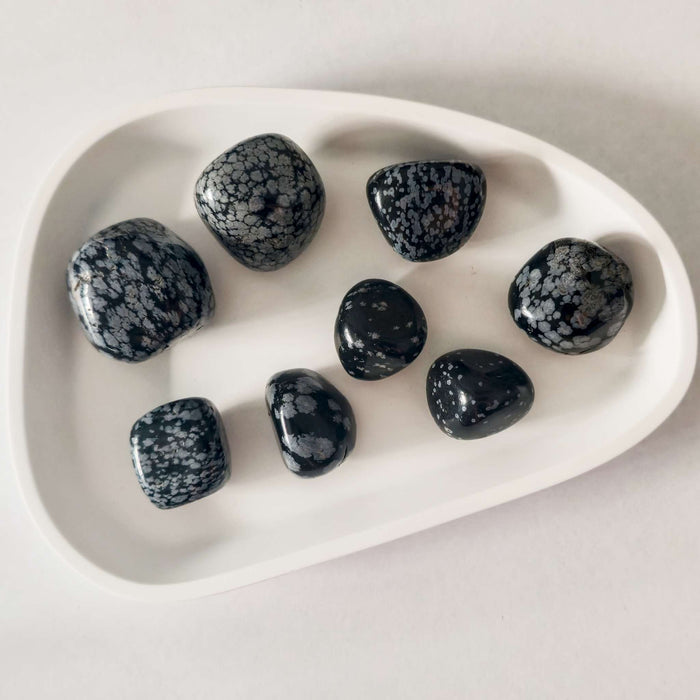 Snowflake obsidian - Tumble